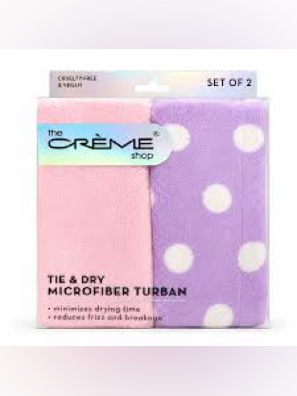 The Crème Shop Microfiber Hair Turban Set - 2 Pack